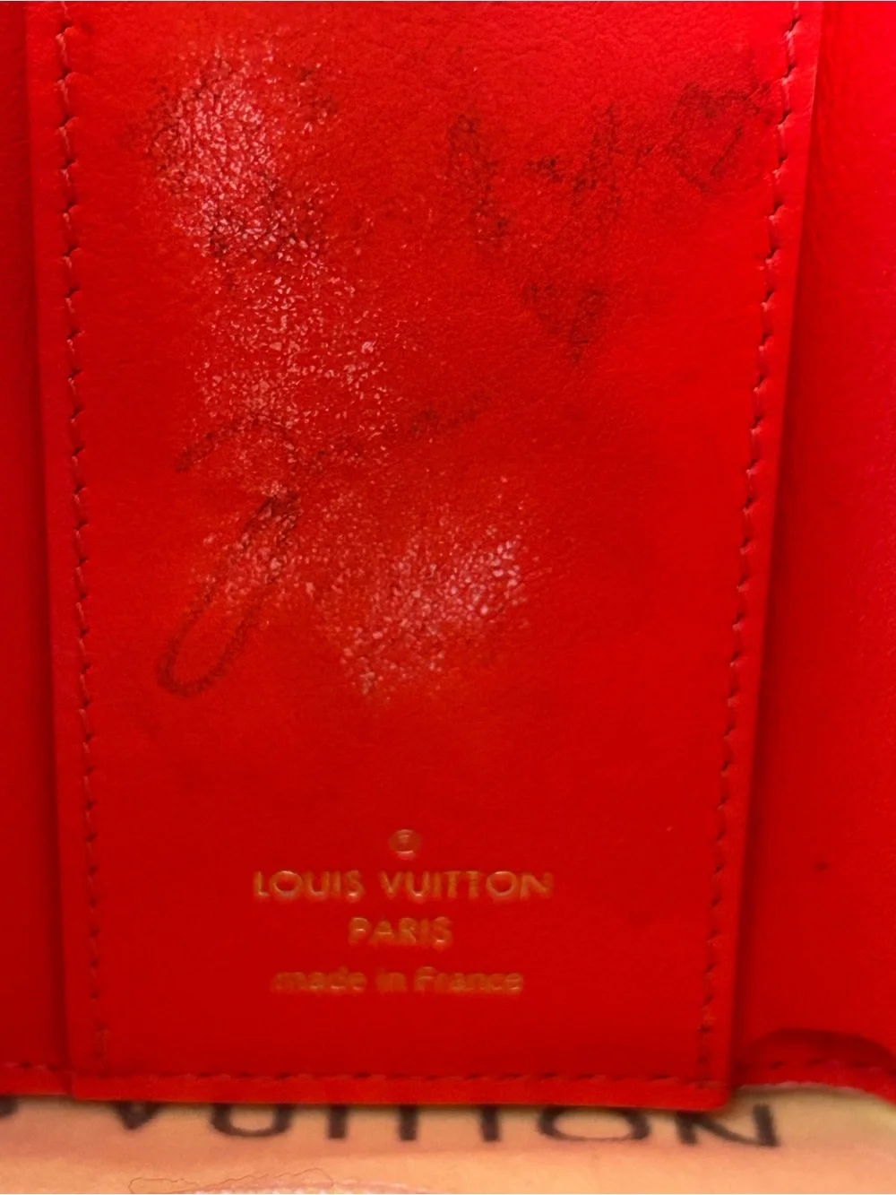 Louis Vuitton Capucines Limited Edition pink and red leather trifold wallet
